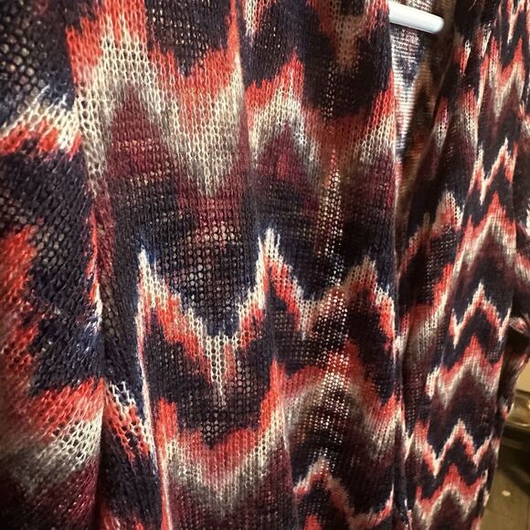 Maurices Womens Size Medium Wrap Blouse Long Sleeve V Neck Multi Color - Picture 4 of 6